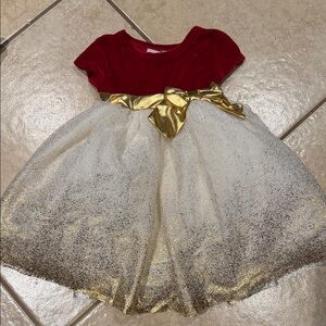 Red and Gold Baby Christmas dress sz 6 months